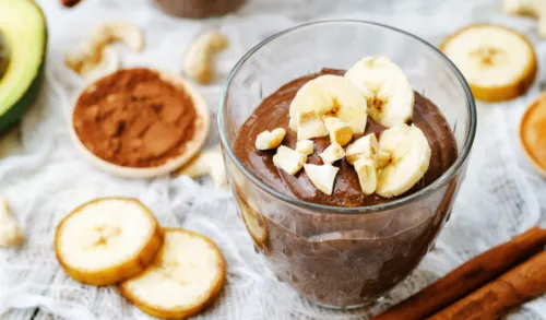 Avokado - banānu - kakao pudiņš