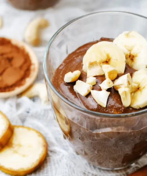 Avokado - banānu - kakao pudiņš