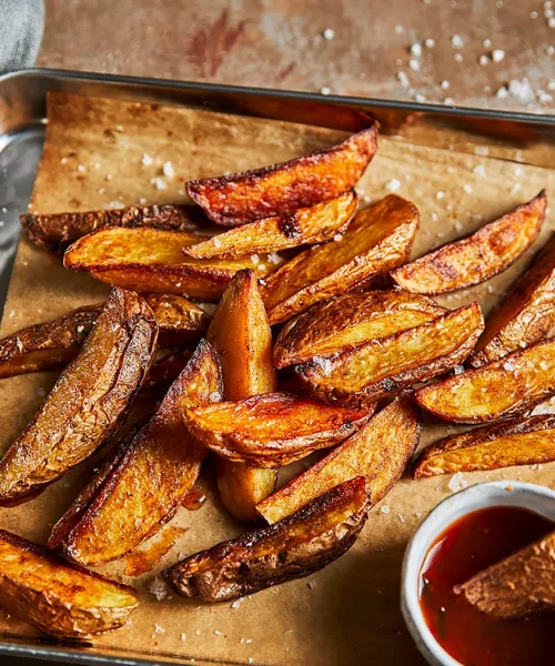 Kartupeļu daiviņas paprikas marinādē