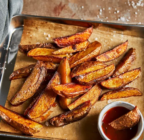 Kartupeļu daiviņas paprikas marinādē