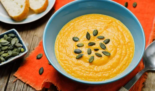 Ķirbju krēmzupa ar sēkliņām