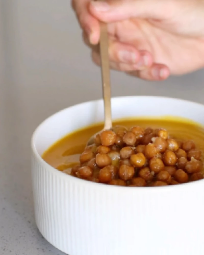 Ķirbju-lēcu krēmzupa