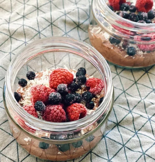 Kokosriekstu un šokolādes muss