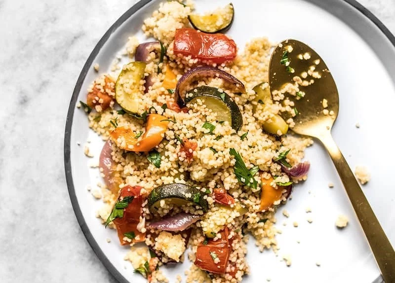 Krāsnī ceptu dārzeņu kuskuss