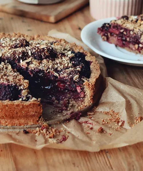 Ogu un auzu pārslu tarte