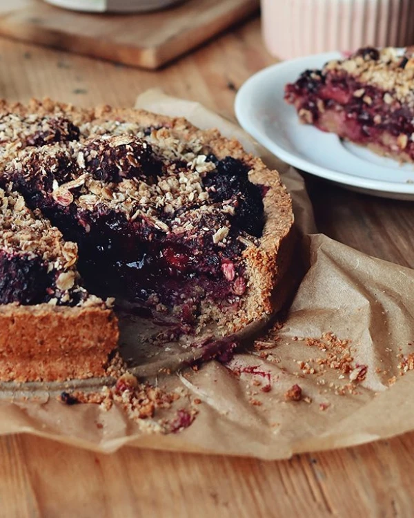 Ogu un auzu pārslu tarte
