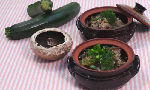 Putraimu sautējums ar sēnēm