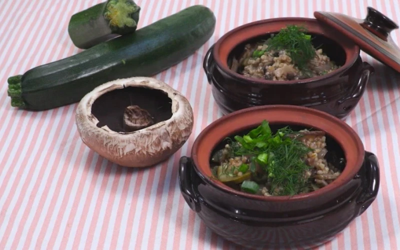 Putraimu sautējums ar sēnēm