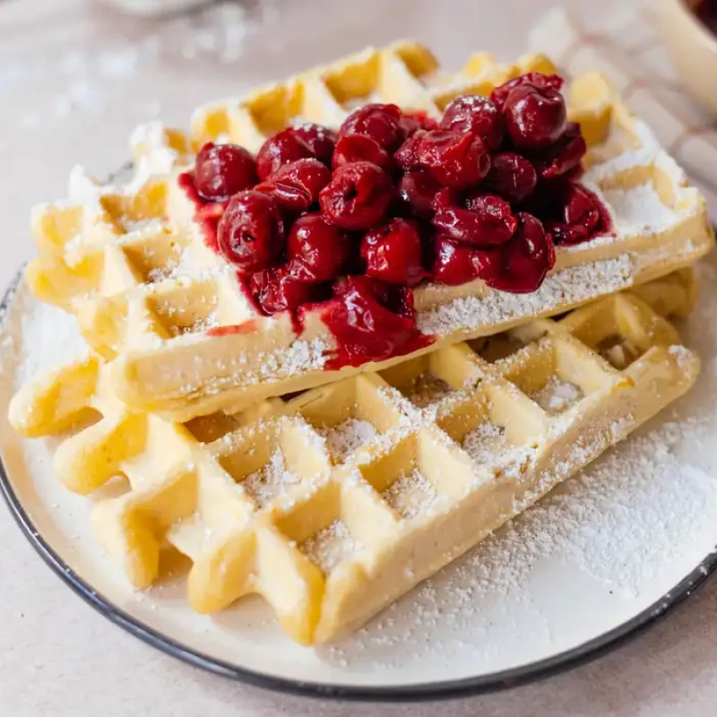 Gaisīgās biezās vafeles