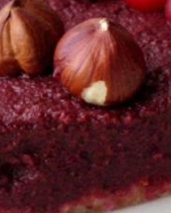 Biešu-šokolādes tarte