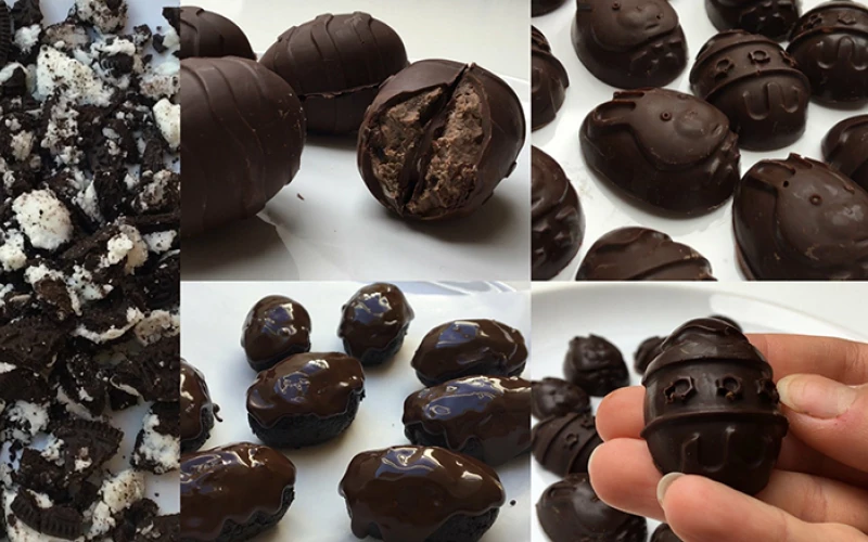 Lieldienu šokolādes olas ar oreo cepumiem