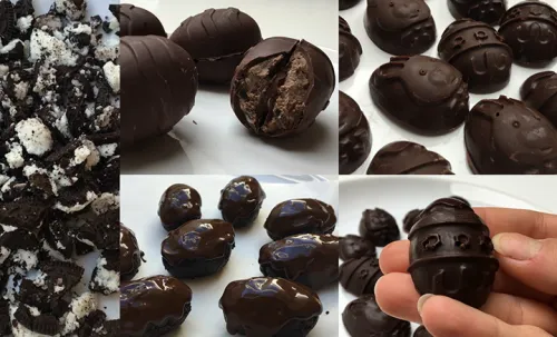 Lieldienu šokolādes olas ar oreo cepumiem