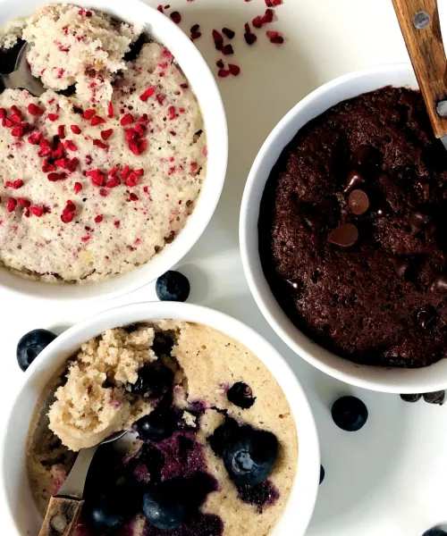 Mug Cake (Šokolādes, Aveņu/Citrona, Melleņu)